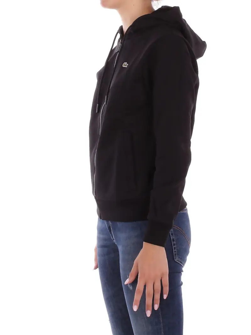 Felpa Donna LACOSTE Nero Sweatshirt miniatura 2