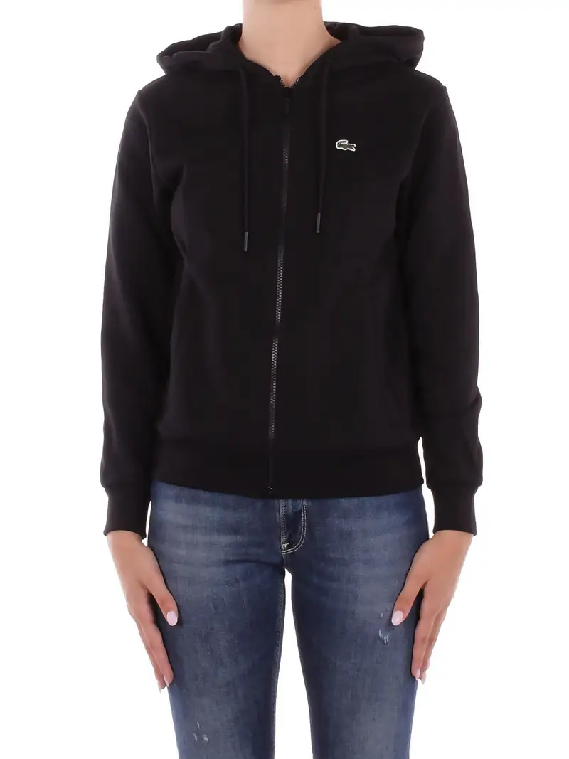 Felpa Donna LACOSTE Nero Sweatshirt
