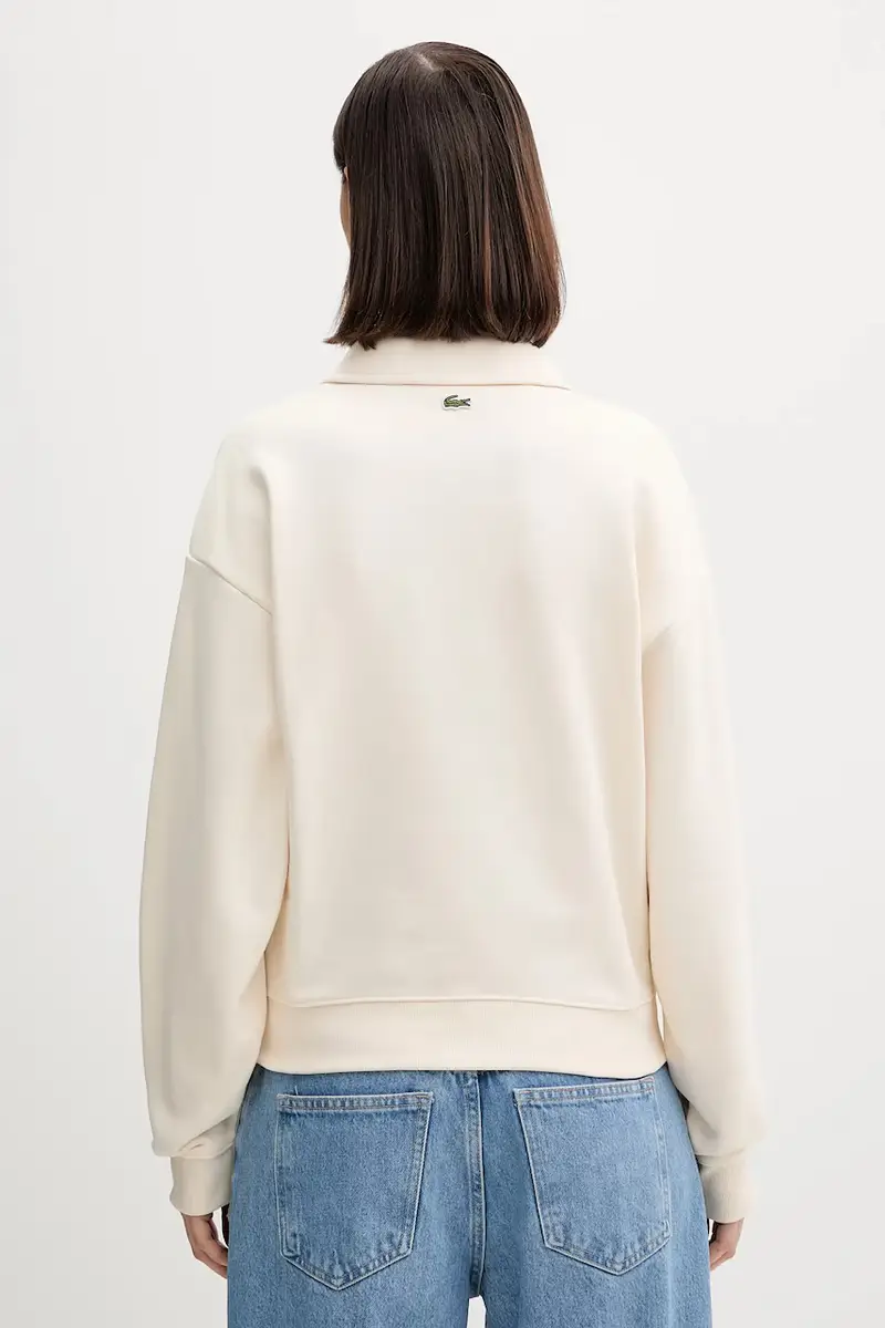 felpa in cotone colore beige SF0351 miniatura 3