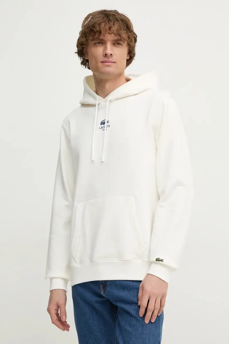 felpa in cotone colore bianco con cappuccio SH2740 Beige miniatura 4