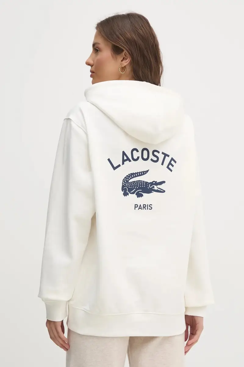 felpa in cotone colore bianco con cappuccio SH2740 Beige miniatura 5