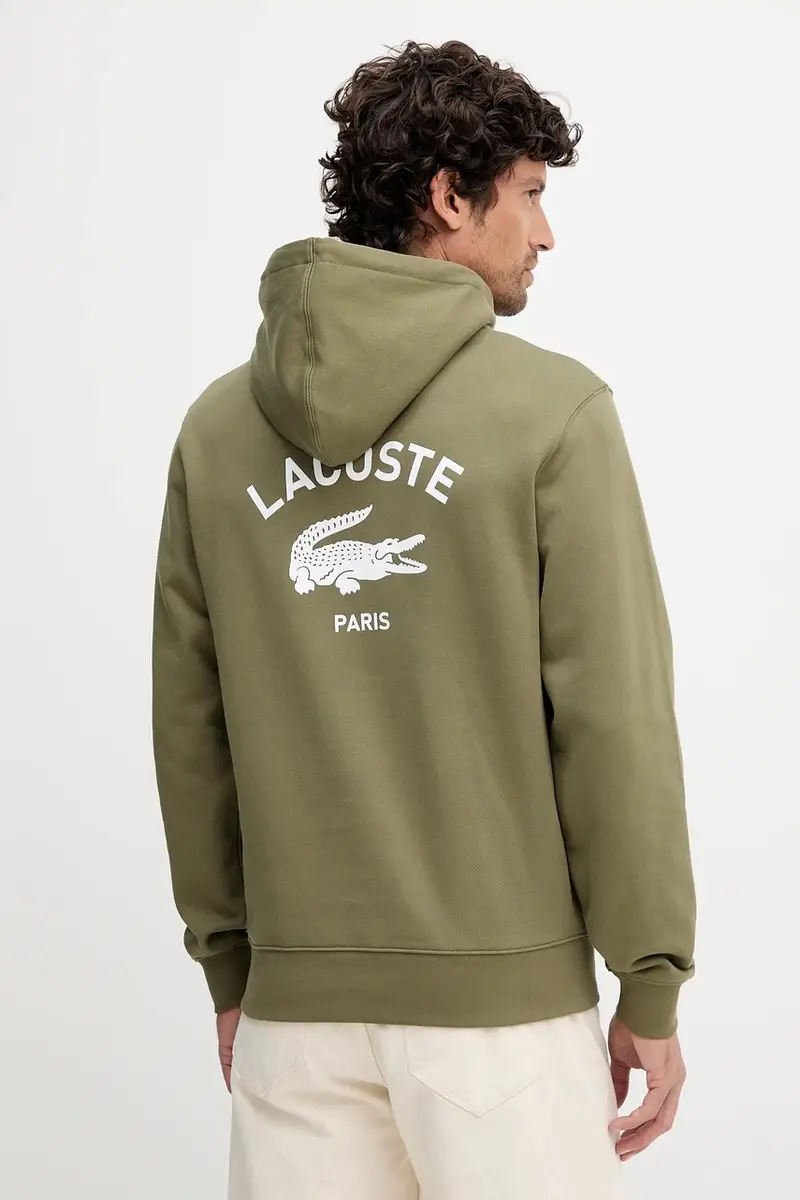 felpa in cotone colore blu navy con cappuccio SH2740 Verde miniatura 5