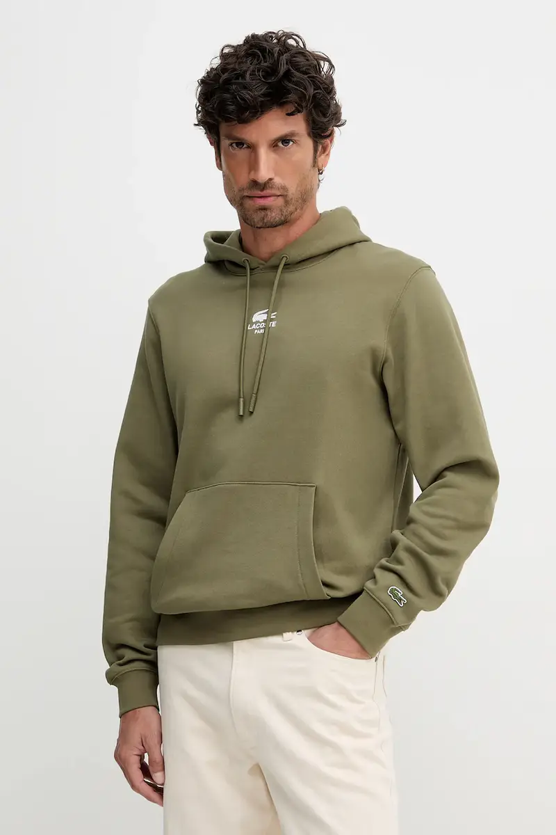 felpa in cotone colore blu navy con cappuccio SH2740 Verde