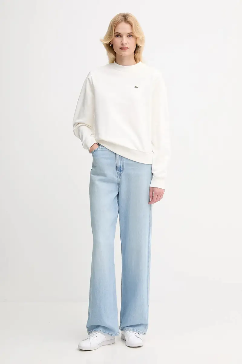 felpa in cotone donna colore beige SF5270 miniatura 2