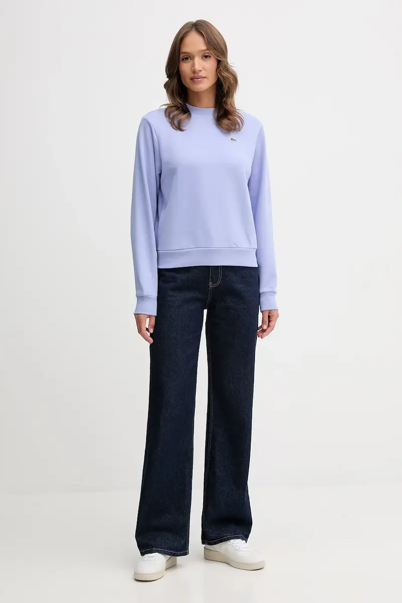 felpa in cotone donna colore blu SF5270 miniatura 2