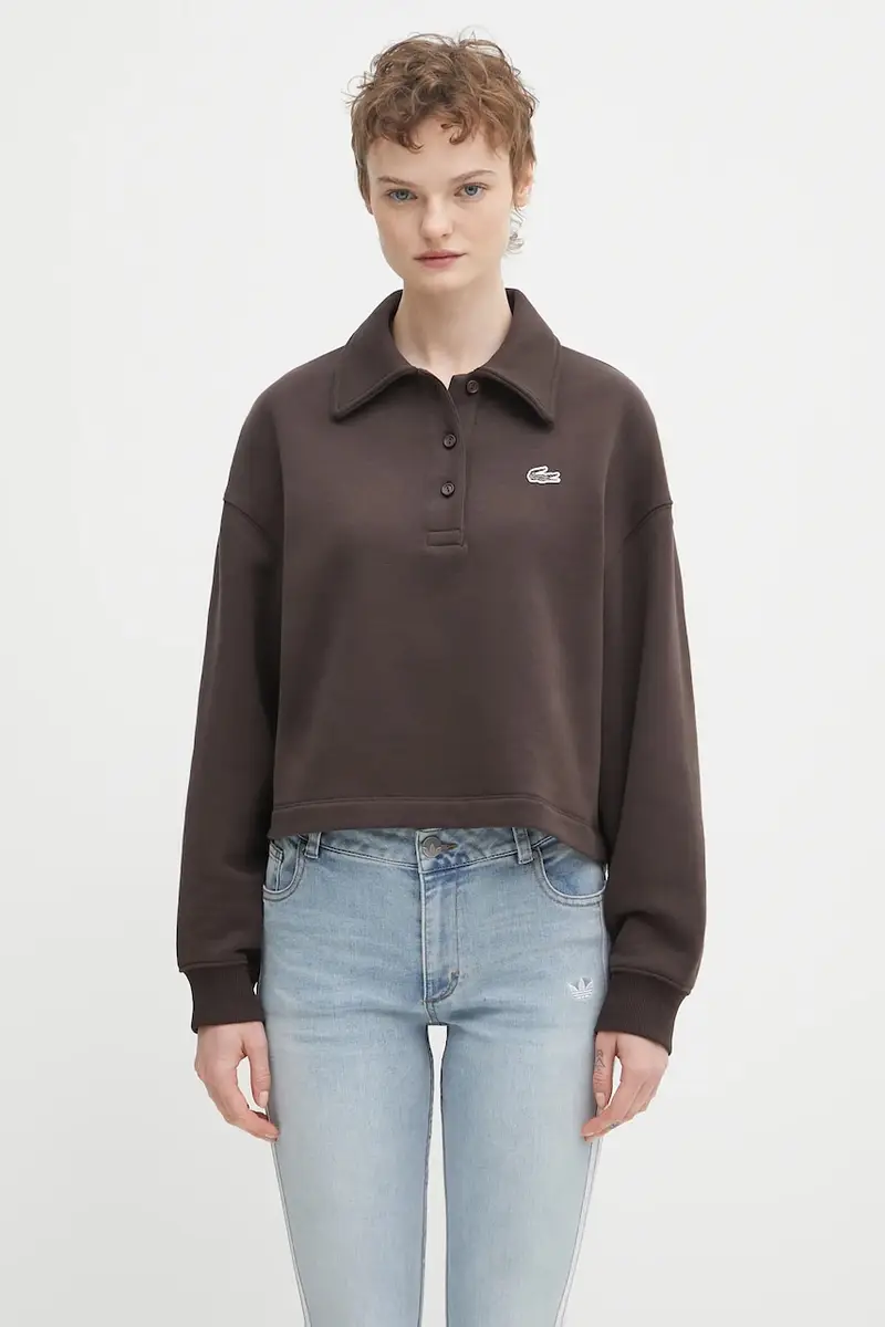 felpa in cotone donna colore marrone SF5275