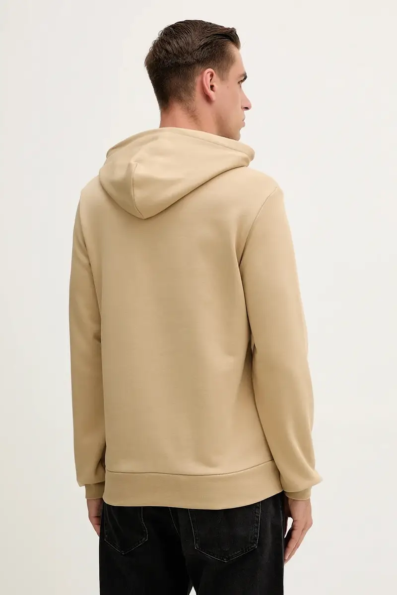 felpa in cotone uomo colore beige con cappuccio SH9839 miniatura 3