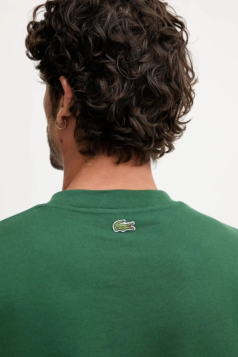 felpa in cotone uomo colore verde con applicazione SH5888 miniatura 5