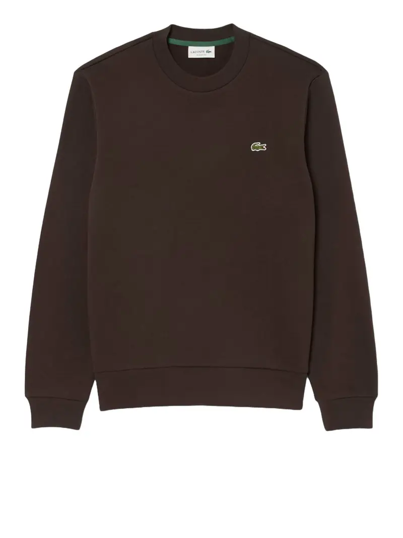 felpa lacoste da uomo - marrone