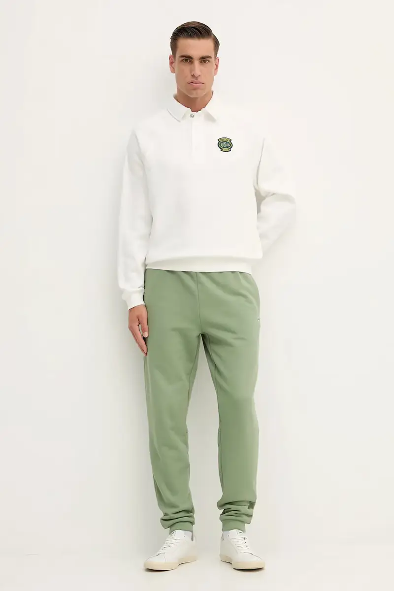 felpa uomo colore bianco con applicazione SH8323 miniatura 2