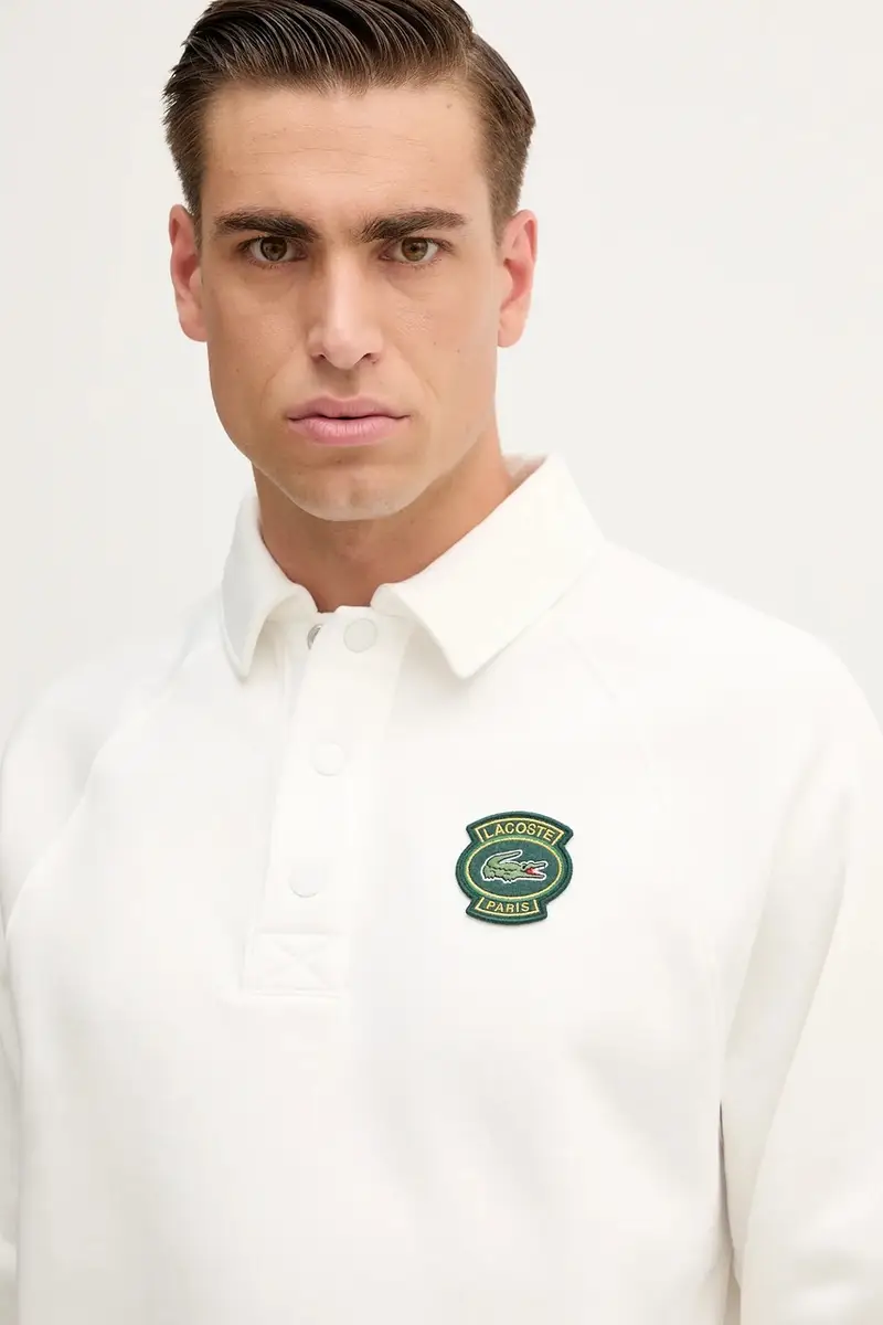 felpa uomo colore bianco con applicazione SH8323 miniatura 4