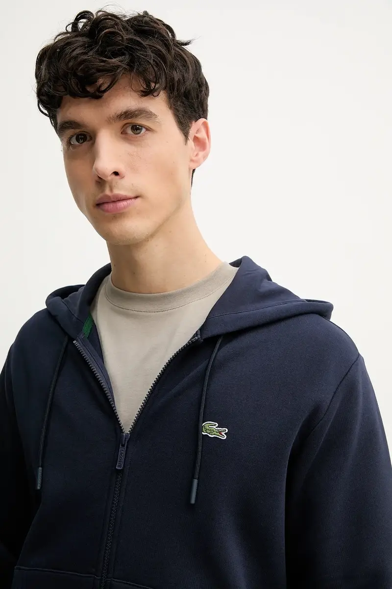 felpa uomo colore blu navy con cappuccio miniatura 4