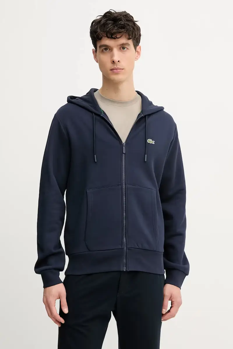 felpa uomo colore blu navy con cappuccio