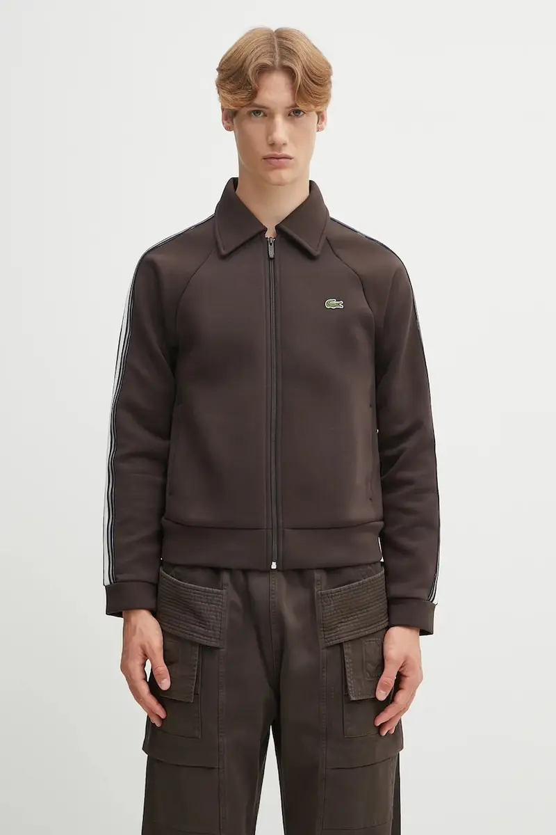 felpa uomo colore marrone con applicazione SH5927