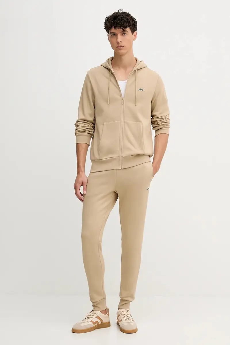 felpa uomo colore nero con cappuccio Beige miniatura 2