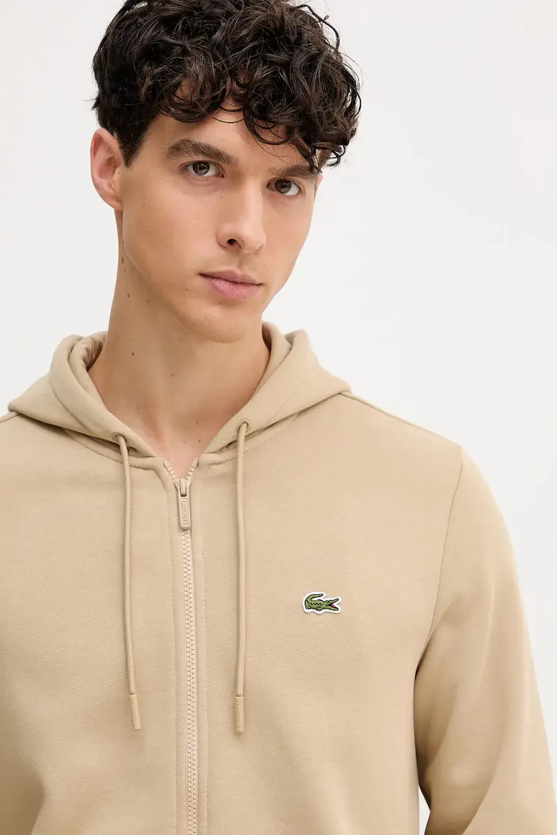 felpa uomo colore nero con cappuccio Beige miniatura 4