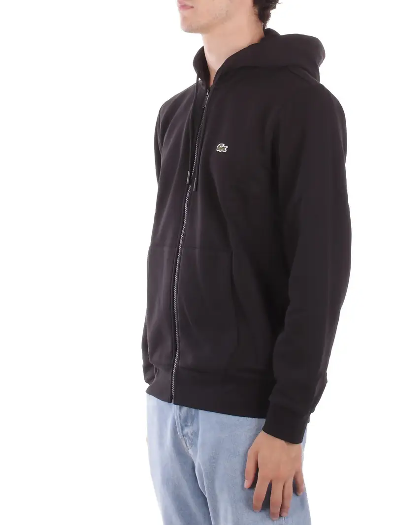 Felpa Uomo LACOSTE Nero Sweatshirt miniatura 2