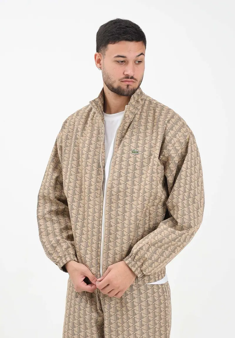 Giacca a vento Monogram beige da uomo miniatura 2