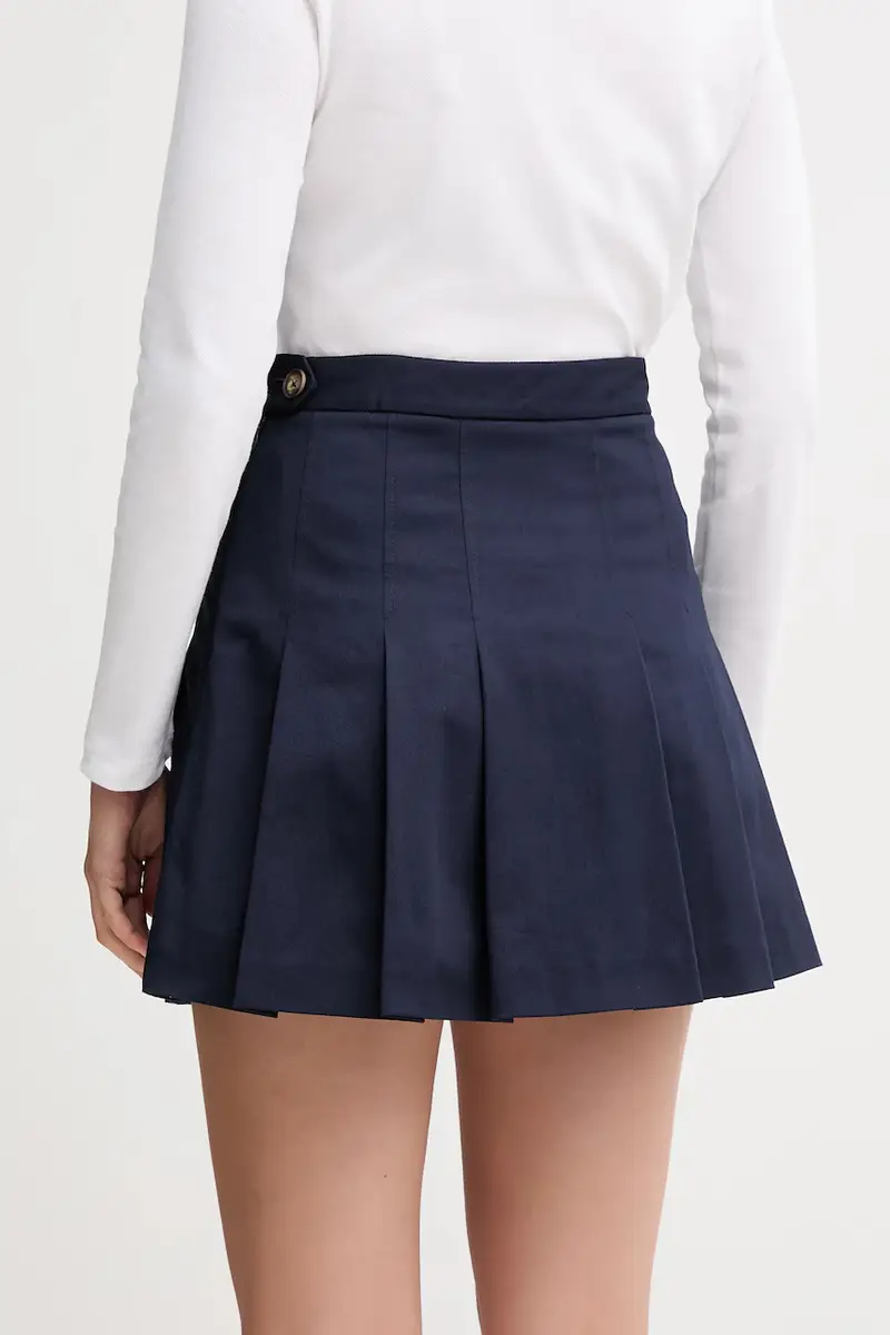 gonna colore blu navy JF8001 miniatura 3