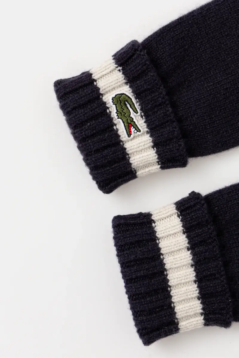 guanti in lana colore blu navy RV0452 miniatura 2