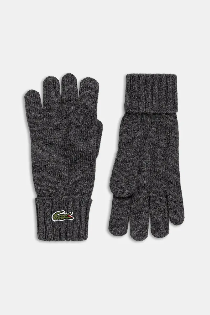 guanti in lana colore nero RV0452 Grigio