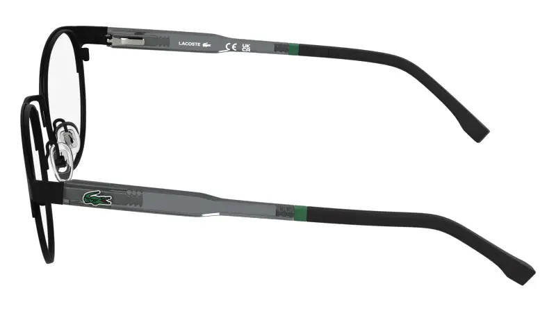 Junior Lacoste L3115 002 Montature da vista Metallo Nero Rotonda Normale miniatura 3