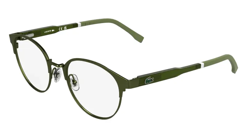 Junior Lacoste L3115 275 Montature da vista Metallo Verde Rotonda Normale