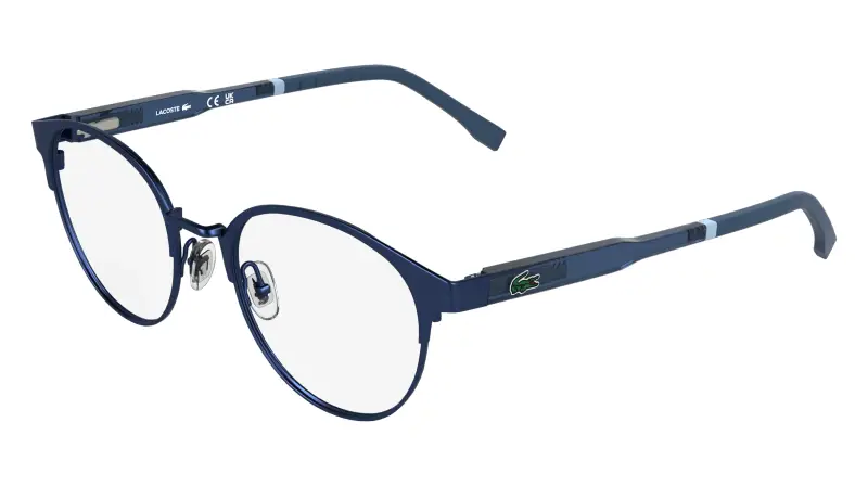Junior Lacoste L3115 424 Montature da vista Metallo Blu Rotonda Normale