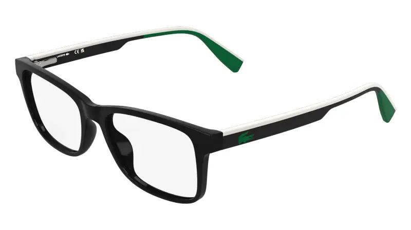 Junior Lacoste L3665 001 Montature da vista Bio-iniettato Nero Squadrata Normale