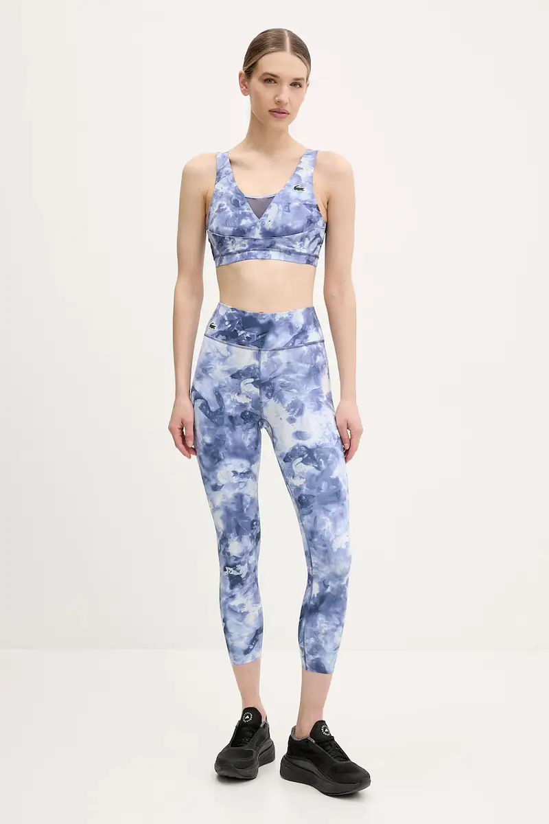 Lacoste Leggings Donna Blu 3313155 miniatura 2