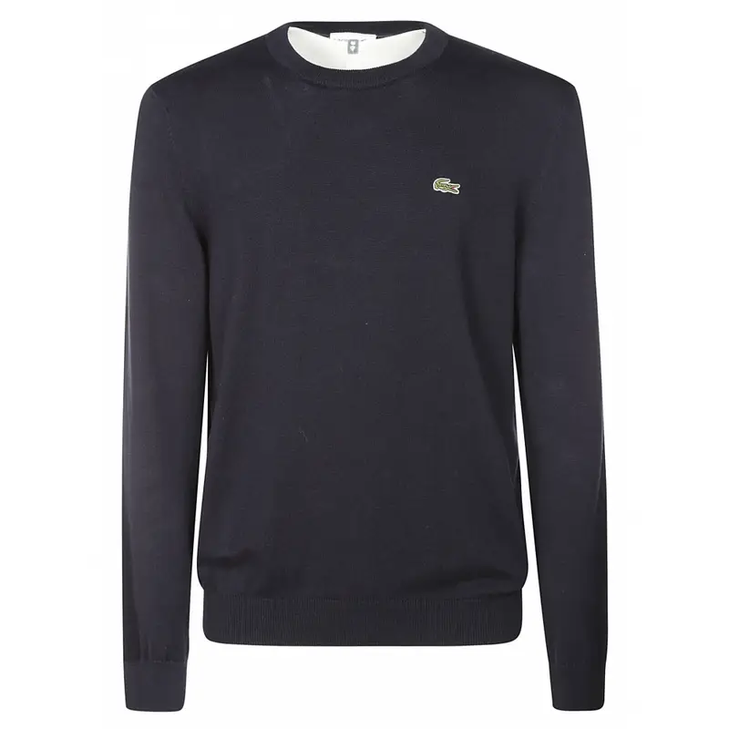 maglia uomo blu girocollo maniche lunghe in cotone