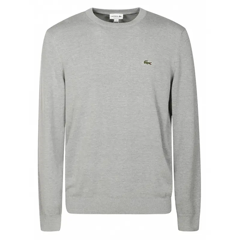 maglia uomo grigio girocollo maniche lunghe in cotone