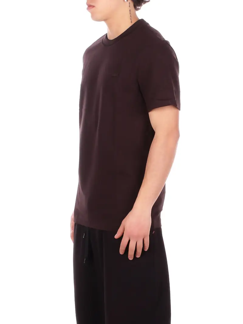 Maglia Uomo LACOSTE Brown Tee shirt miniatura 2