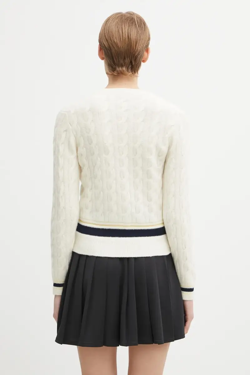 maglione con lana colore beige AF4159 miniatura 3