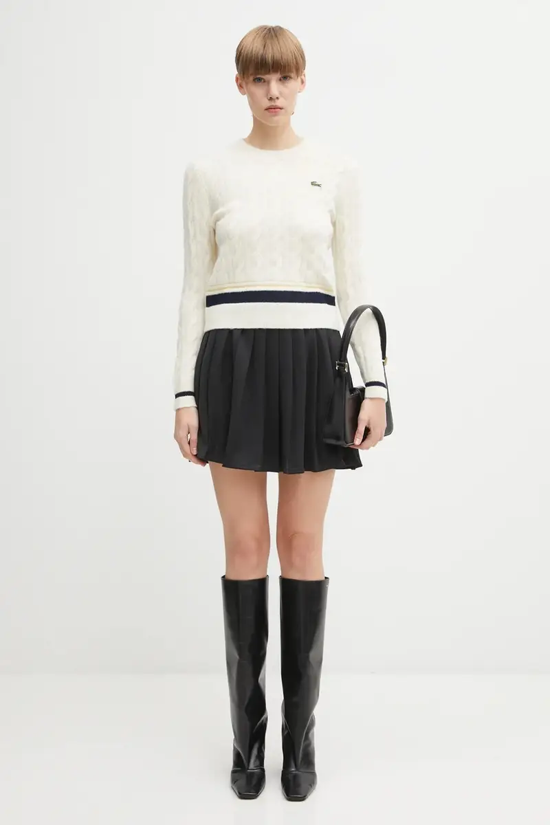 maglione con lana colore beige AF4159 miniatura 5