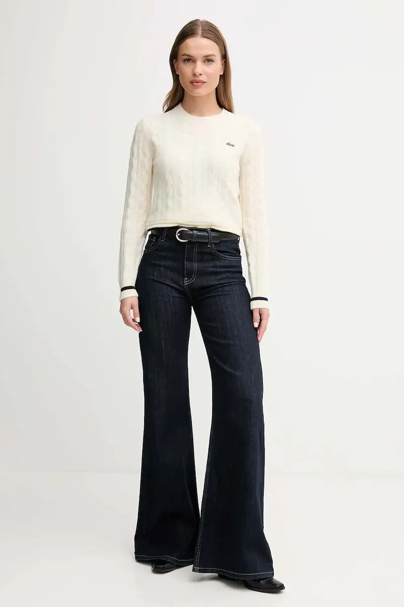 maglione con lana colore beige AF4159 miniatura 2