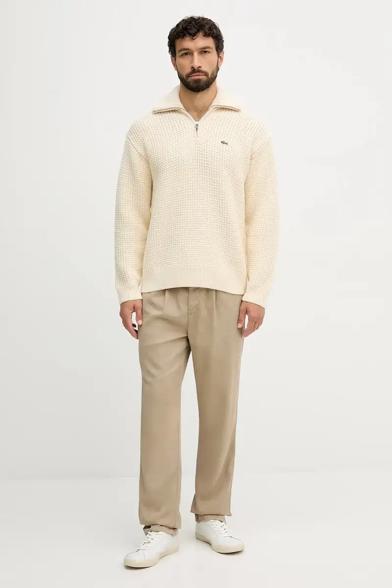 maglione con lana colore beige AH5205 miniatura 2