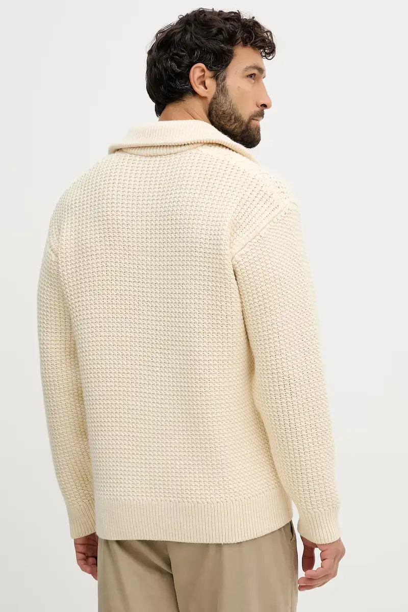 maglione con lana colore beige AH5205 miniatura 3