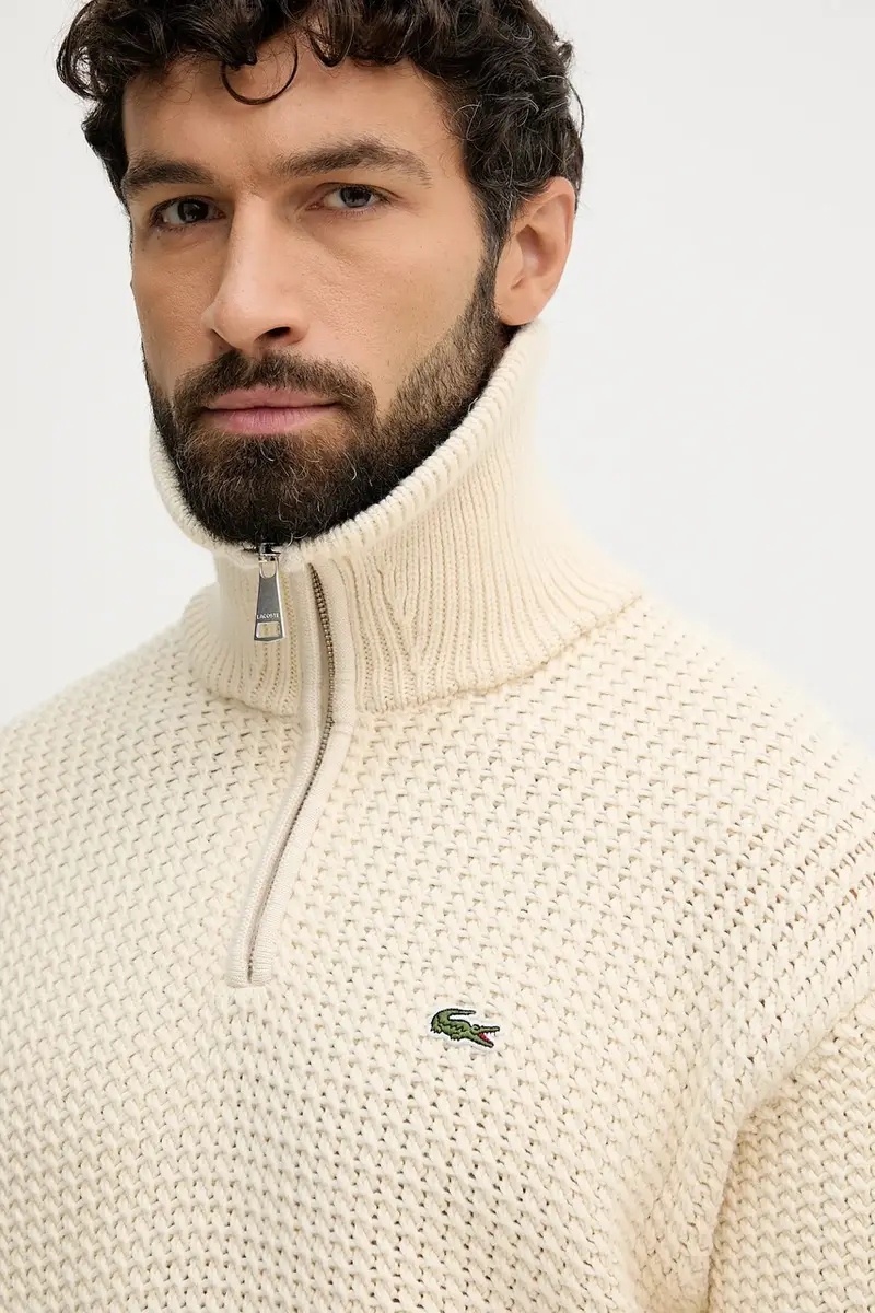 maglione con lana colore beige AH5205 miniatura 4