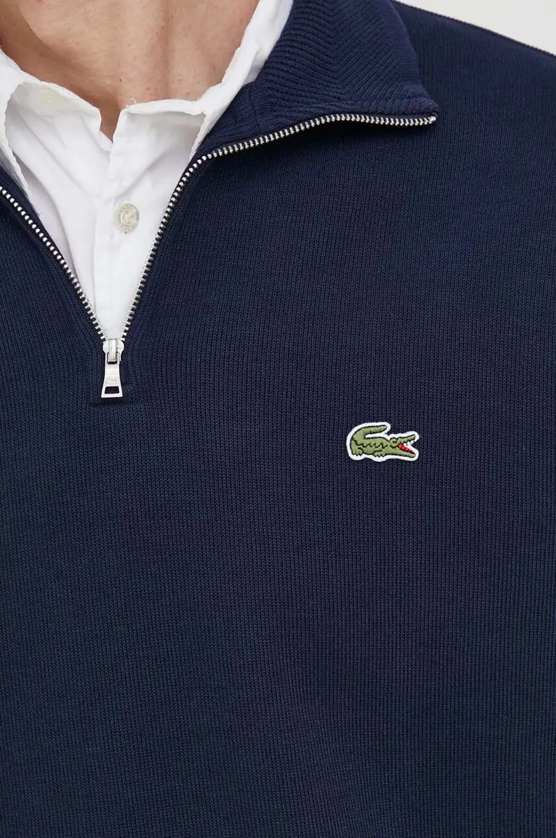 Lacoste Maglione in cotone blu navy miniatura 5