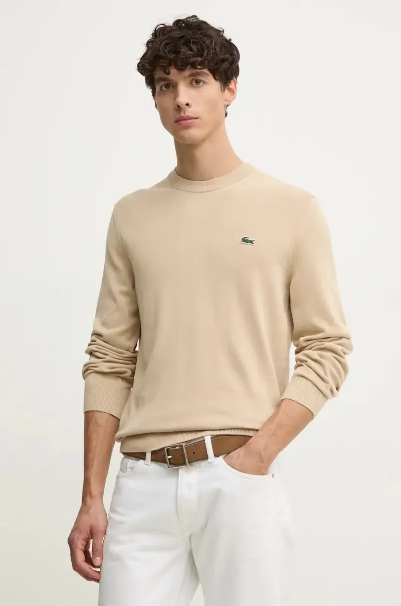 maglione in cotone colore beige