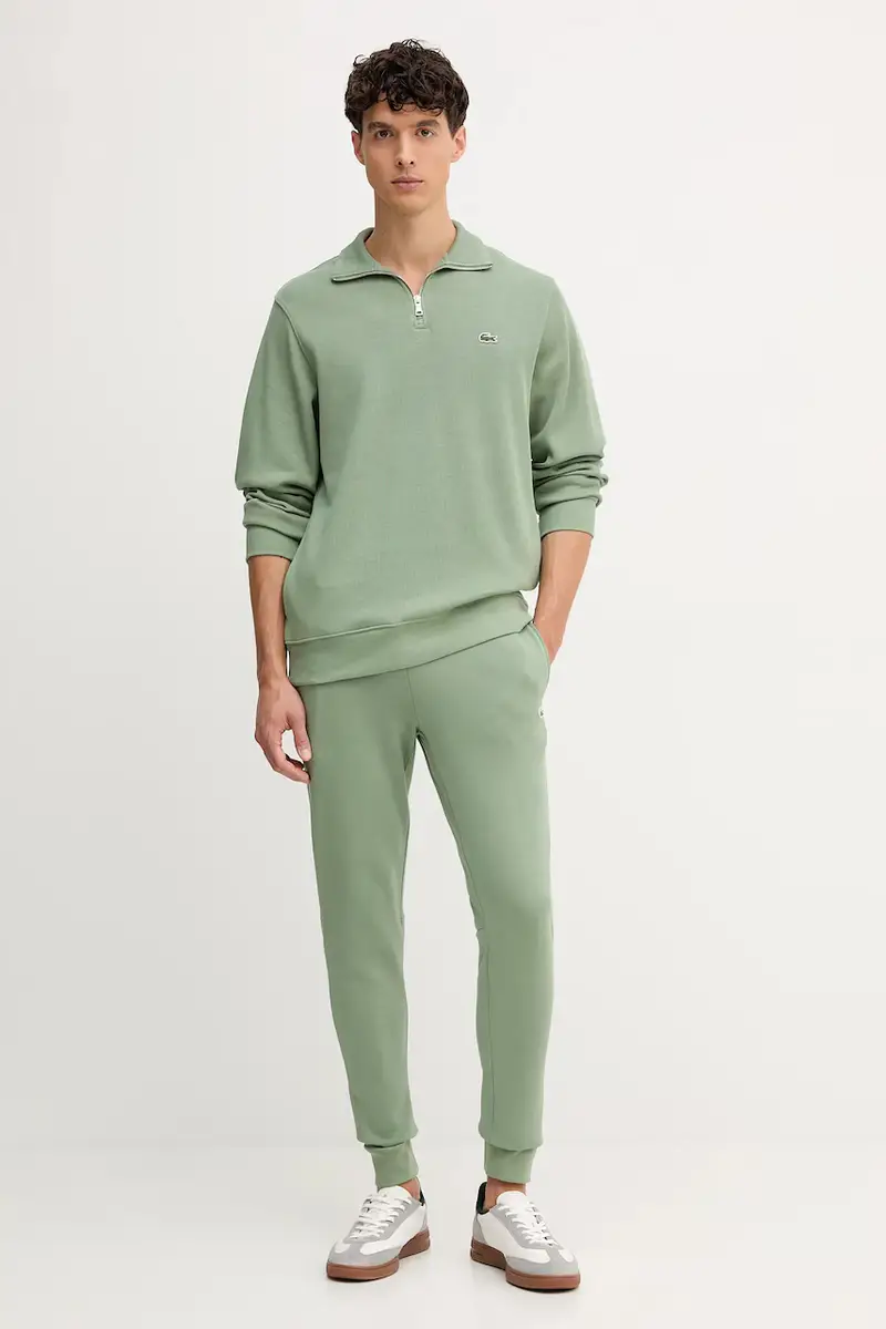 maglione in cotone colore grigio Verde miniatura 2