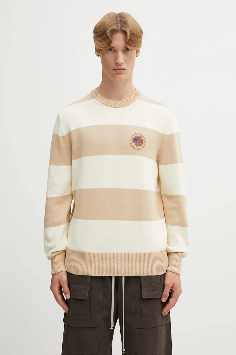 maglione in cotone uomo colore beige AH5179