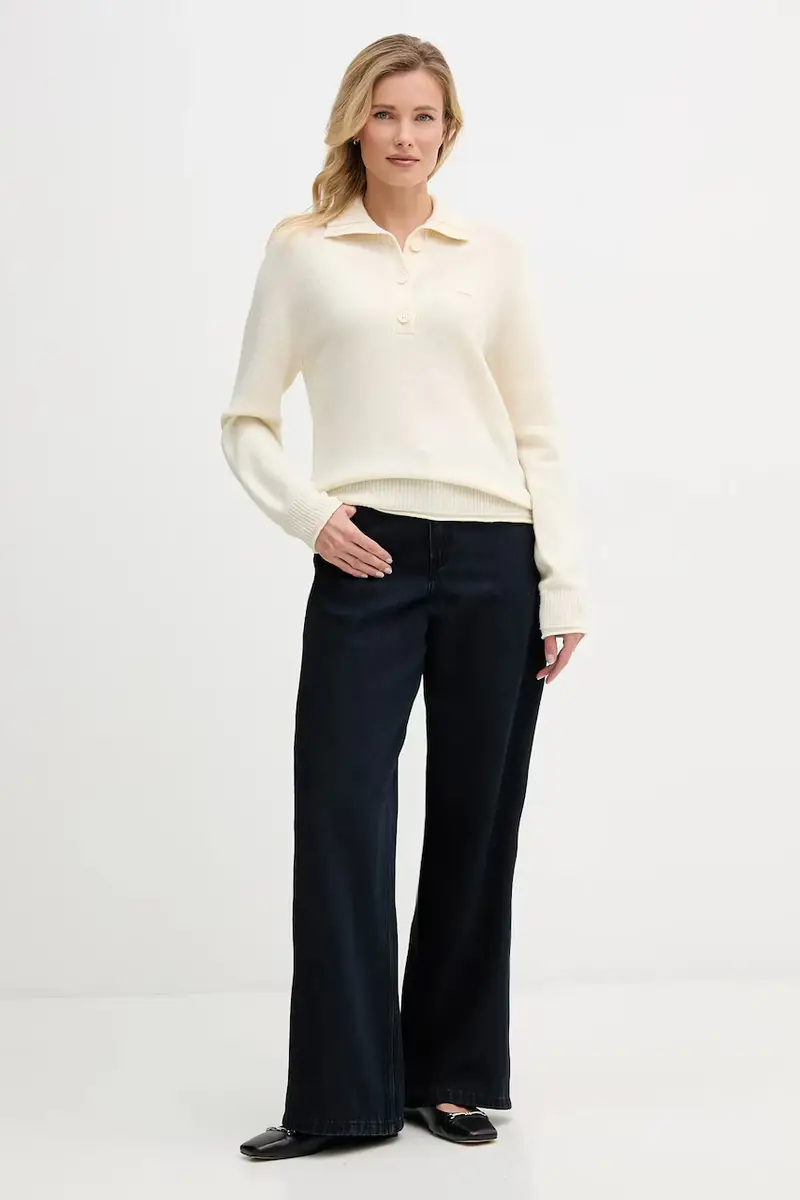 maglione in lana Beige miniatura 2