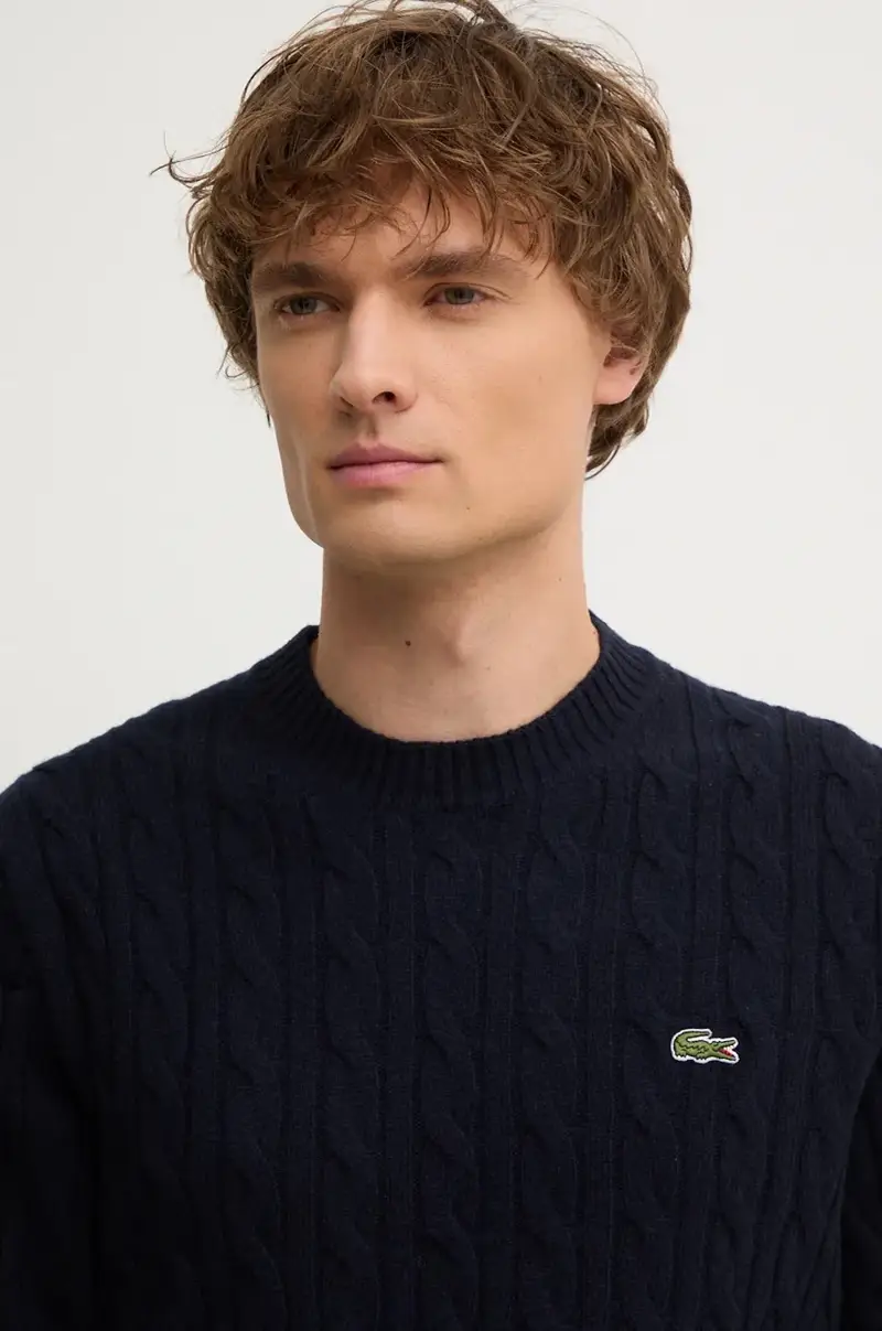 maglione in lana Blu navy miniatura 4