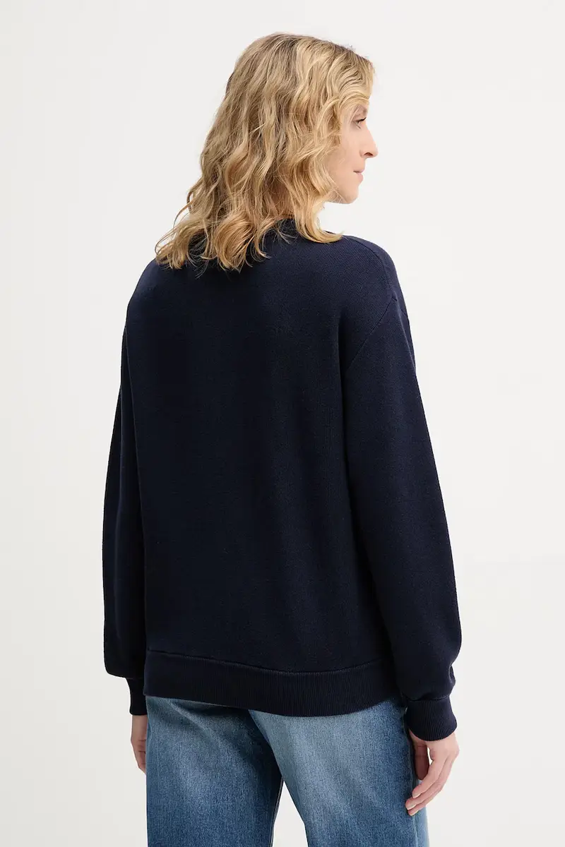 maglione in lana Blu navy miniatura 3