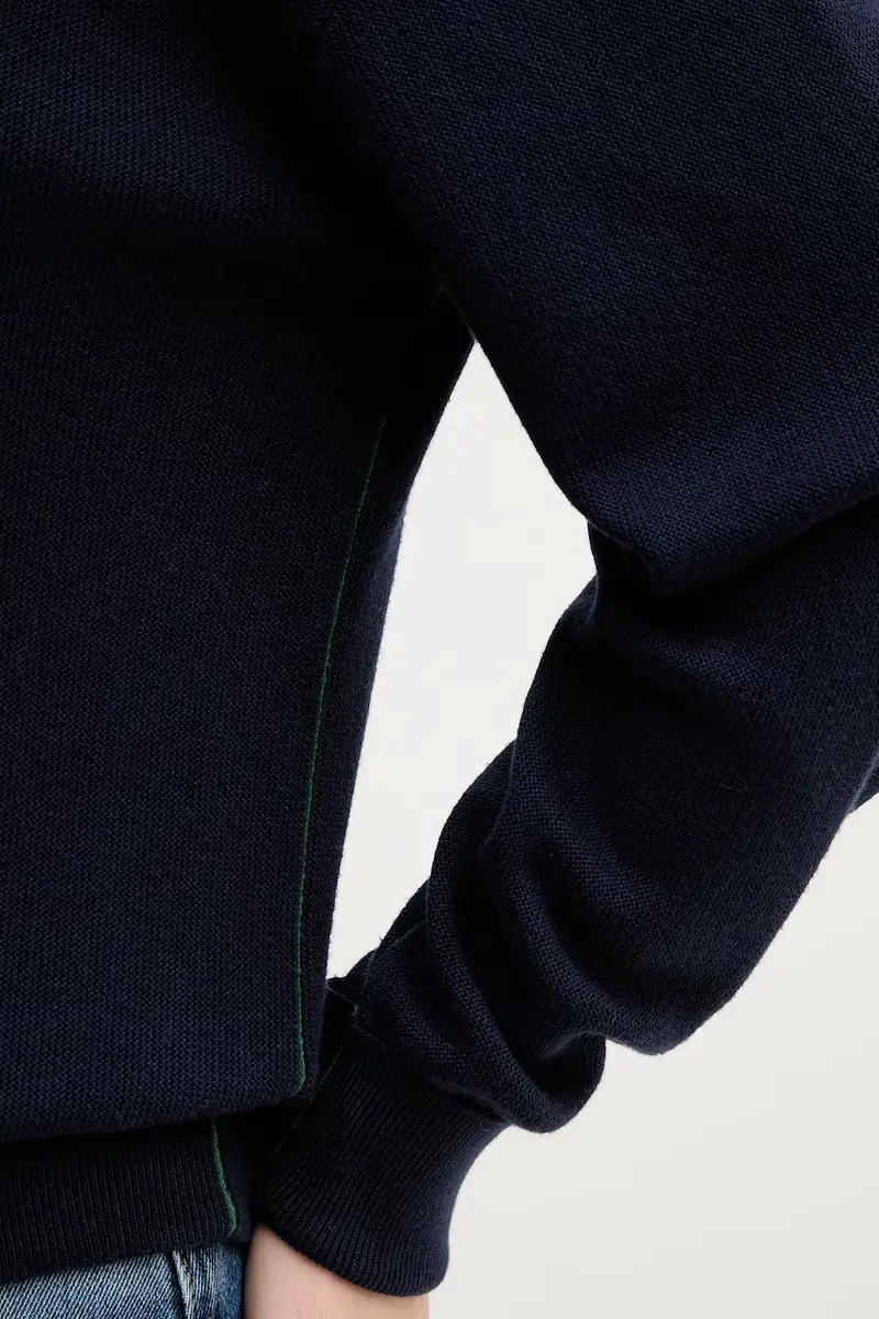 maglione in lana Blu navy miniatura 5