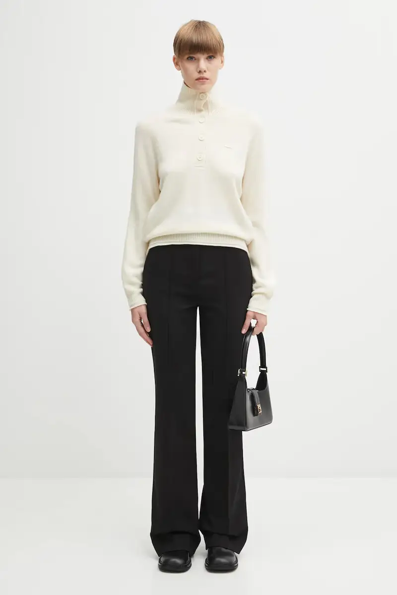 maglione in lana donna colore beige AF4010 miniatura 5