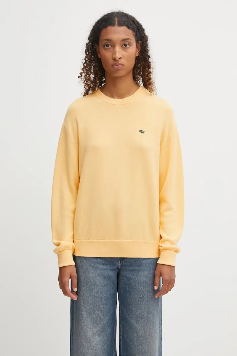 maglione in lana donna colore beige AF4158 Giallo