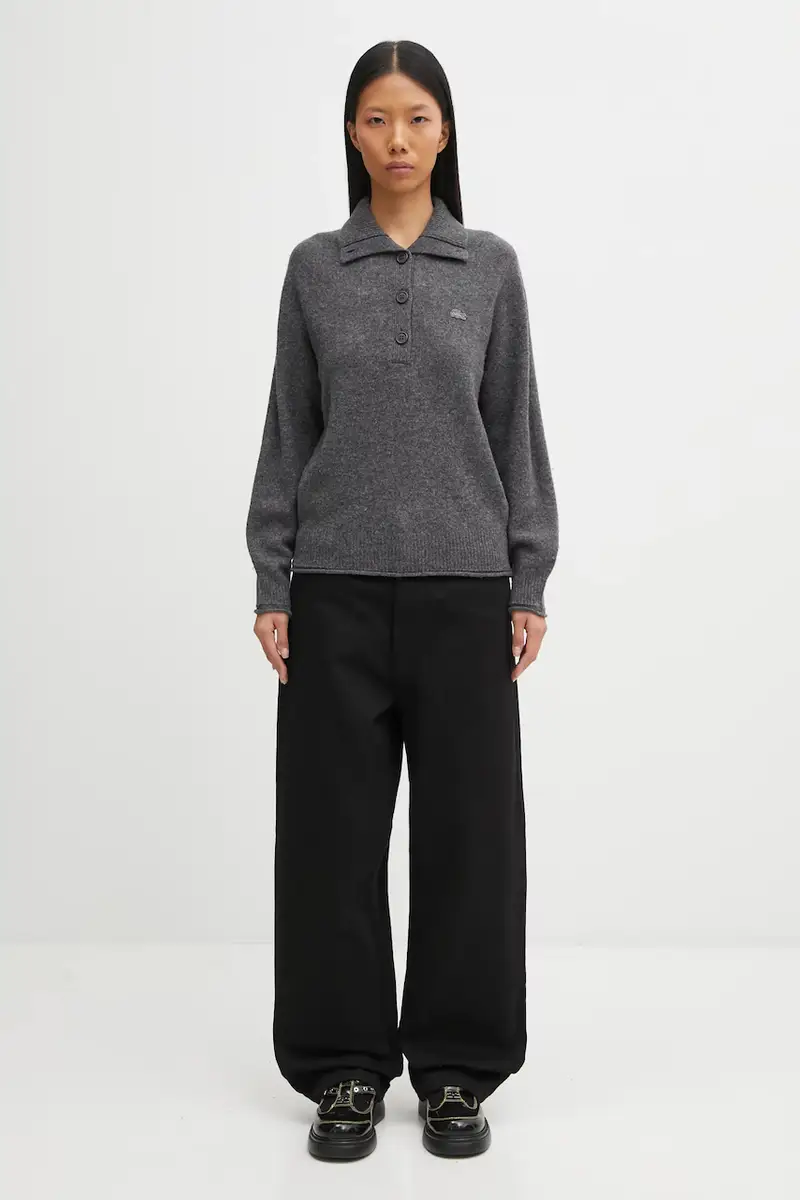 maglione in lana donna colore grigio AF4010 miniatura 5